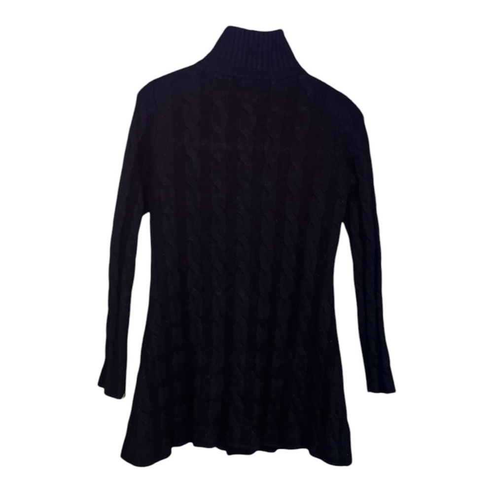 Vineyard Vines Cashmere cardigan black mock neck preppy chunky small academia - Picture 2 of 11